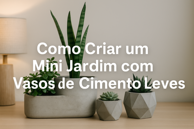 Como Criar um Mini Jardim com Vasos de Cimento Leves