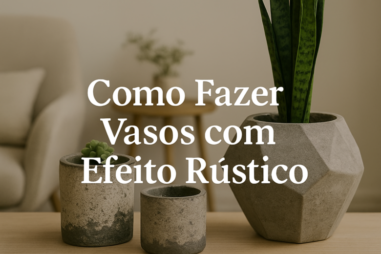 Como Fazer Vasos Geométricos com Efeito Concreto Rústico