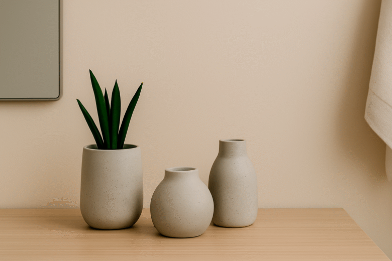 Como usar vasos de cimento na decoração