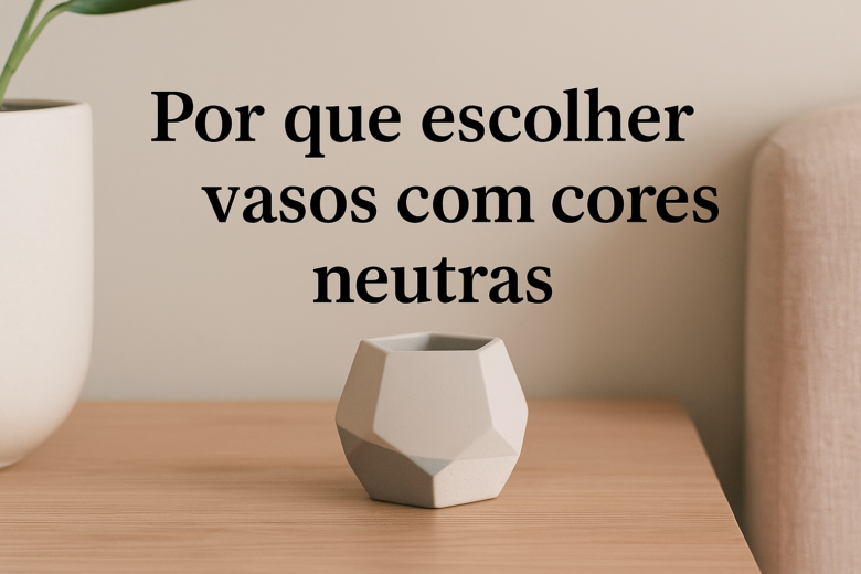Ideias de Pintura em Vasos Geométricos Pequenos com Cores Neutras