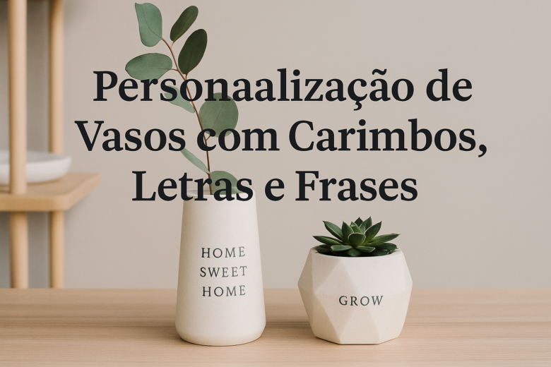 Personalização de Vasos com Carimbos, Letras e Frases