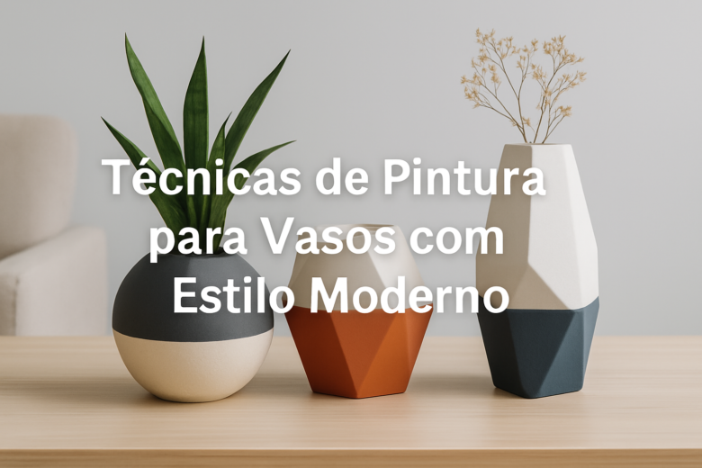 Técnicas de Pintura Bicolor para Vasos Geométricos com Estilo Moderno