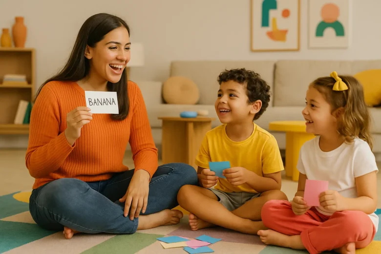 Adivinhação de objetos com dicas escritas em papel